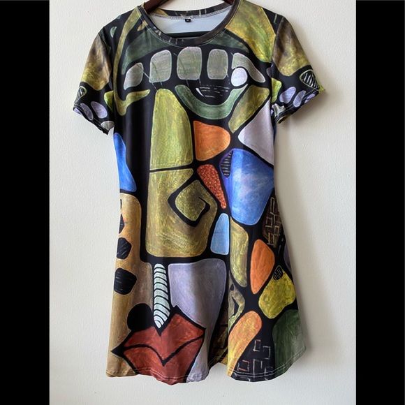 Abstract print dress - Picture 1 of 2
